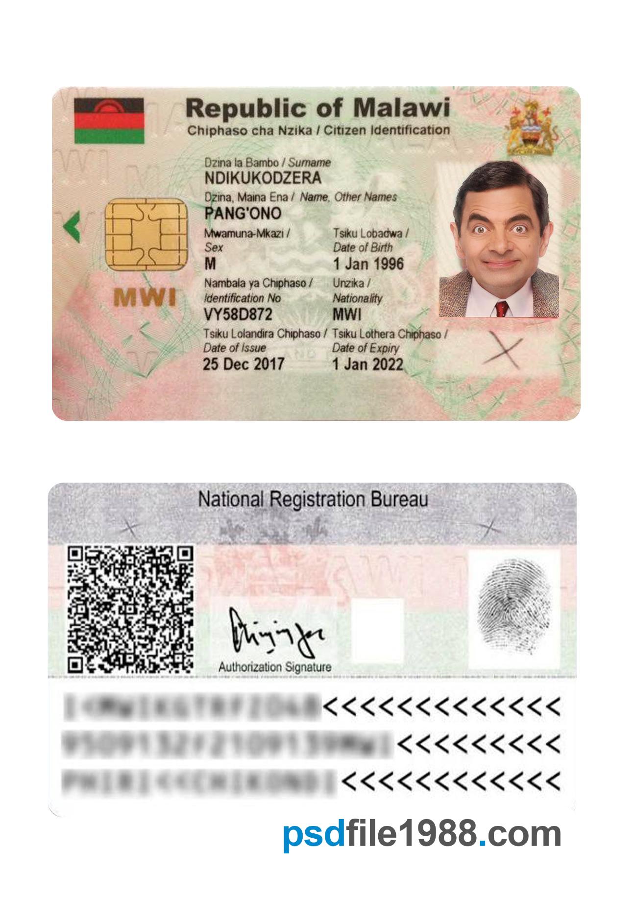 Malawi ID Card 2017-Present